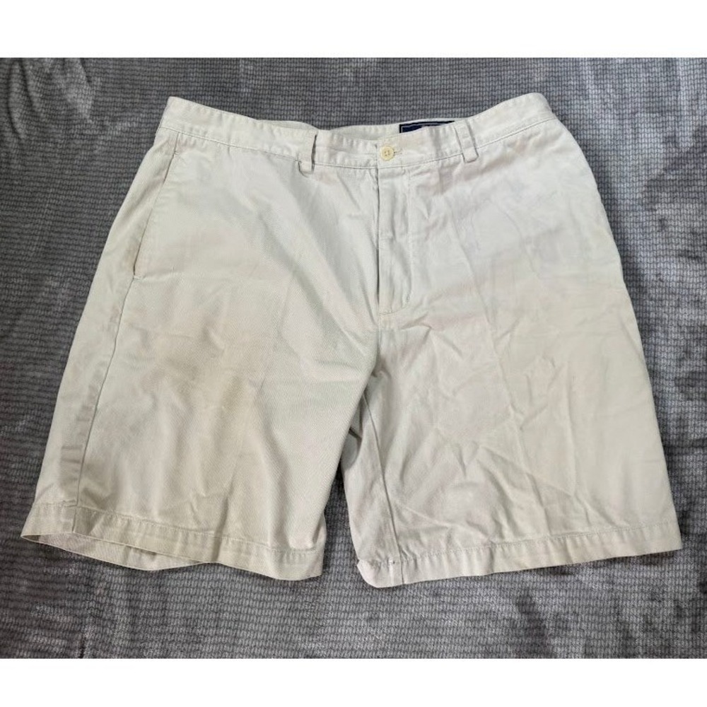 Vineyard Vines Mens 38X9 Chino Shorts Khaki Tan Cotton Twill Flat Front.‎